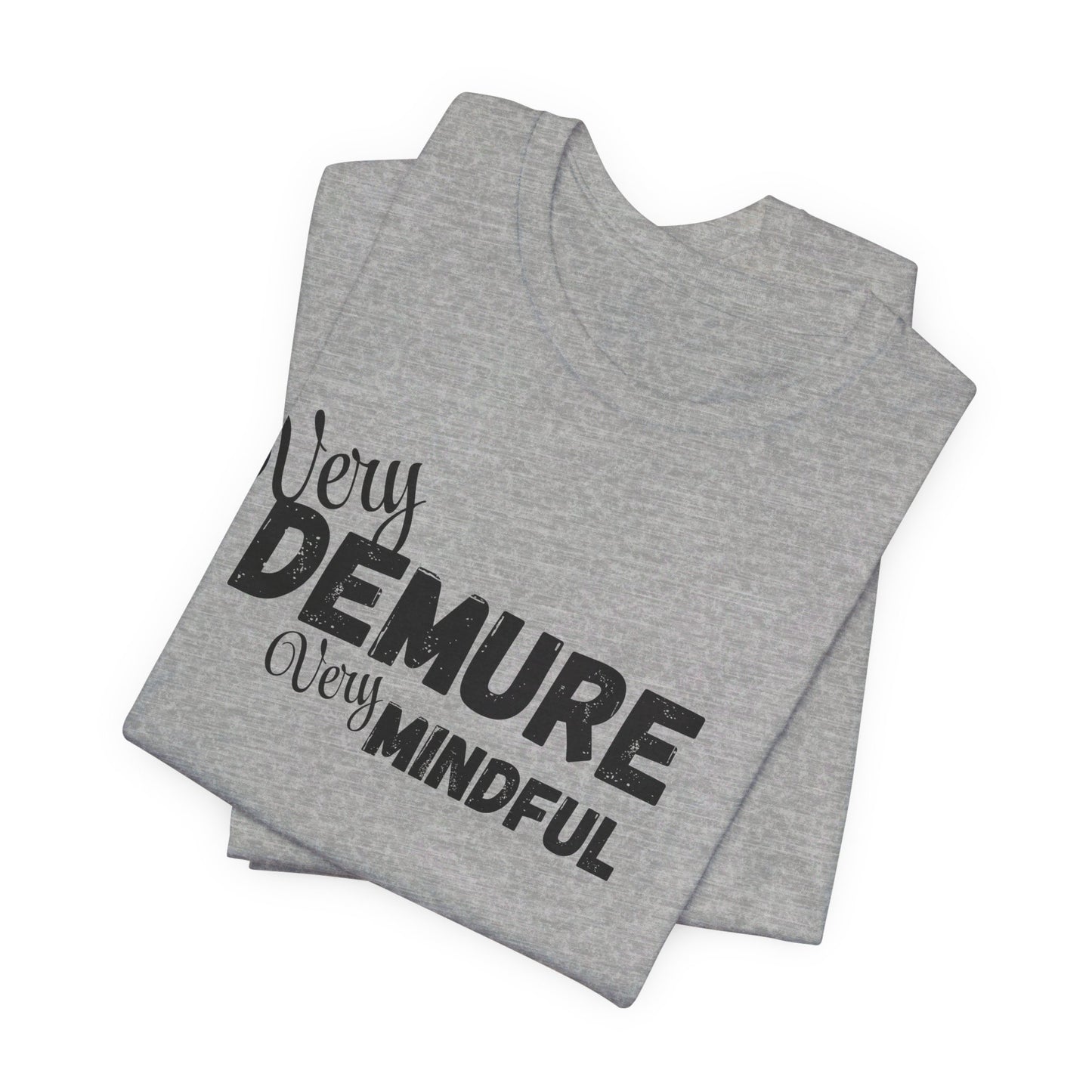Very demure very mindful cutesy Short Sleeve Tee, tik tok trend shirt, perfect for back to school teen birthdays and Christmas