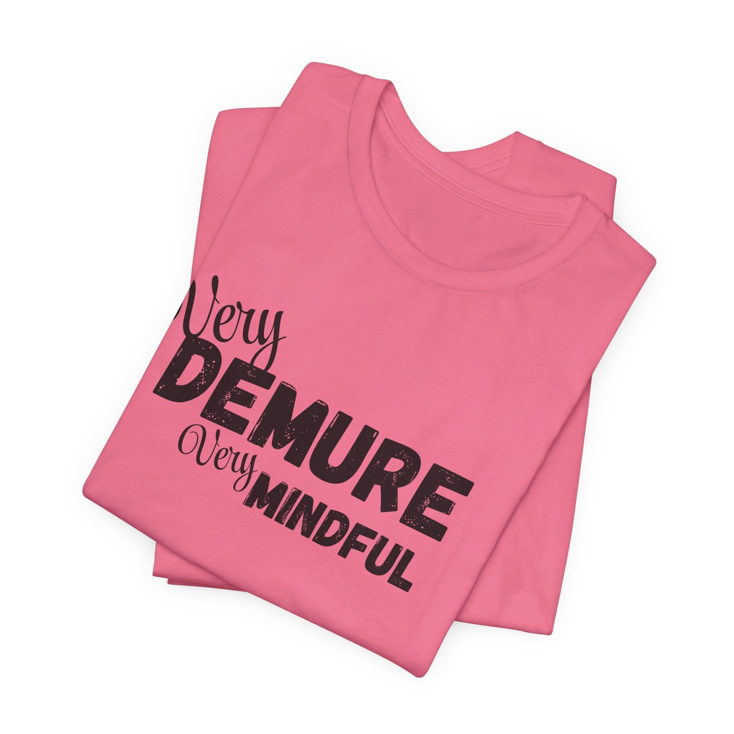 Very demure very mindful cutesy Short Sleeve Tee, tik tok trend shirt, perfect for back to school teen birthdays and Christmas