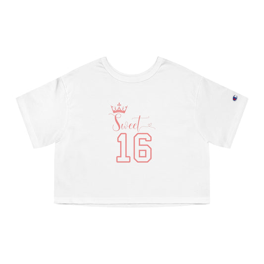 Sweet 16 Champion Women's Heritage Cropped T- shirt sweet 16 gifts  for women, birthday 16th
