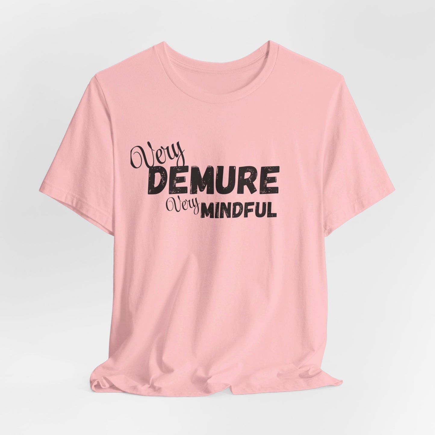 Very demure very mindful cutesy Short Sleeve Tee, tik tok trend shirt, perfect for back to school teen birthdays and Christmas