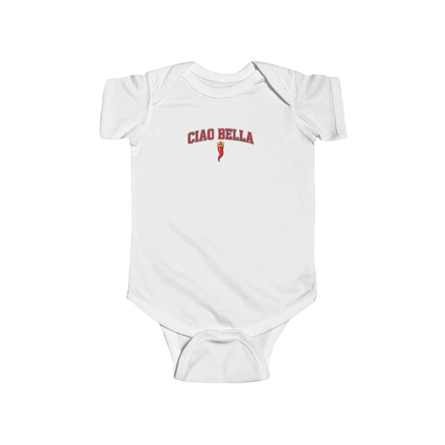 Ciao Bella Baby Bodysuit – Cute Italian Chili Graphic Infant Onesie