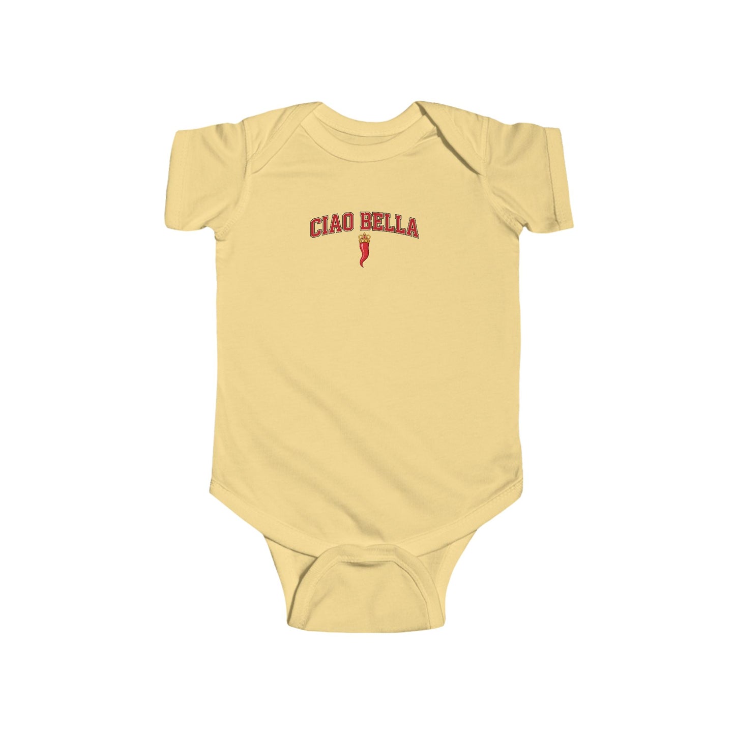 Ciao Bella Baby Bodysuit – Cute Italian Chili Graphic Infant Onesie