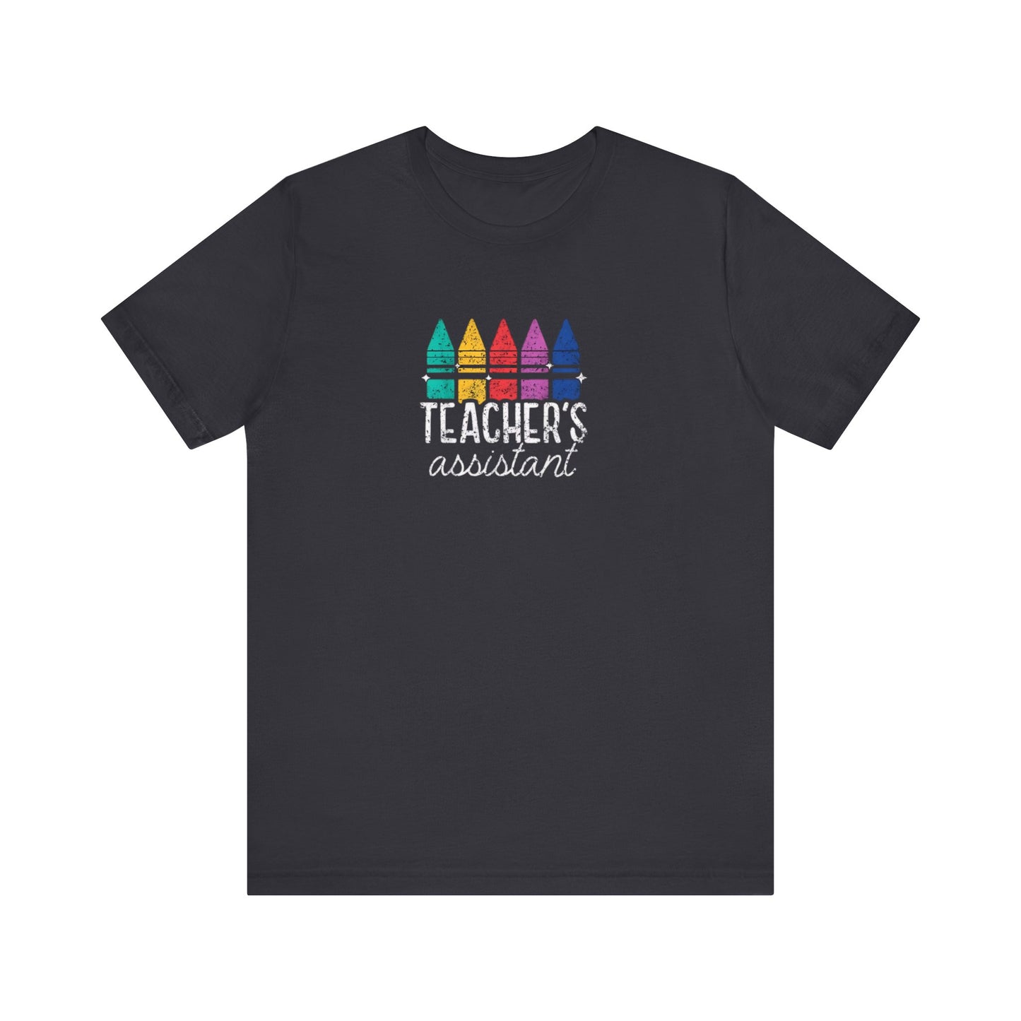 Teacher's Assistant Tee, Teacher Gift Shirt, Unisex Jersey T-Shirt, Crayon Design T-Shirt, Back to School Apparel