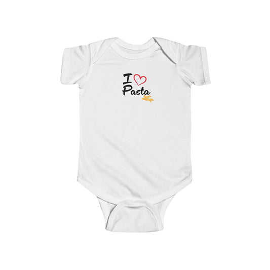 I love pasta Italian inspired Infant Fine Jersey Bodysuit, funny baby body suit, baby shower and newborn gifts