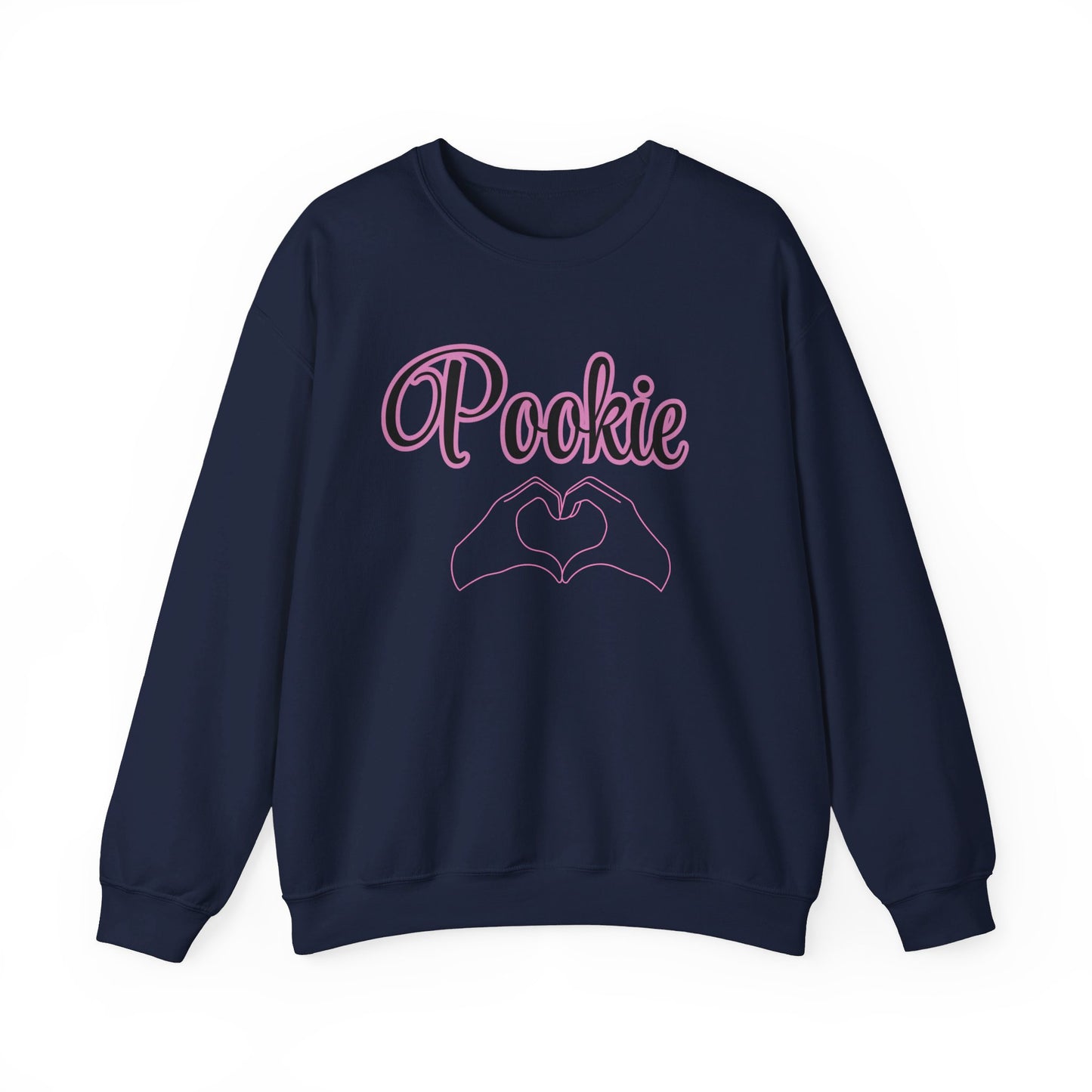 Pookie coquette heart hands shirt Unisex Heavy Blend™ Crewneck Sweatshirt, great coquette style shirt for teens back to school birthdays and Christmas sweatshirt