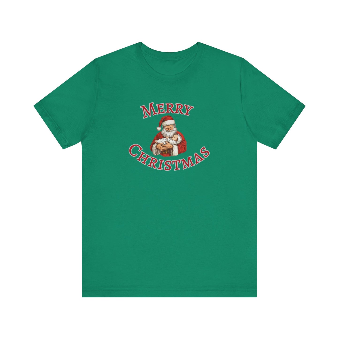 Santa Claus Illustration Merry Christmas T-Shirt | Holiday Graphic Tee