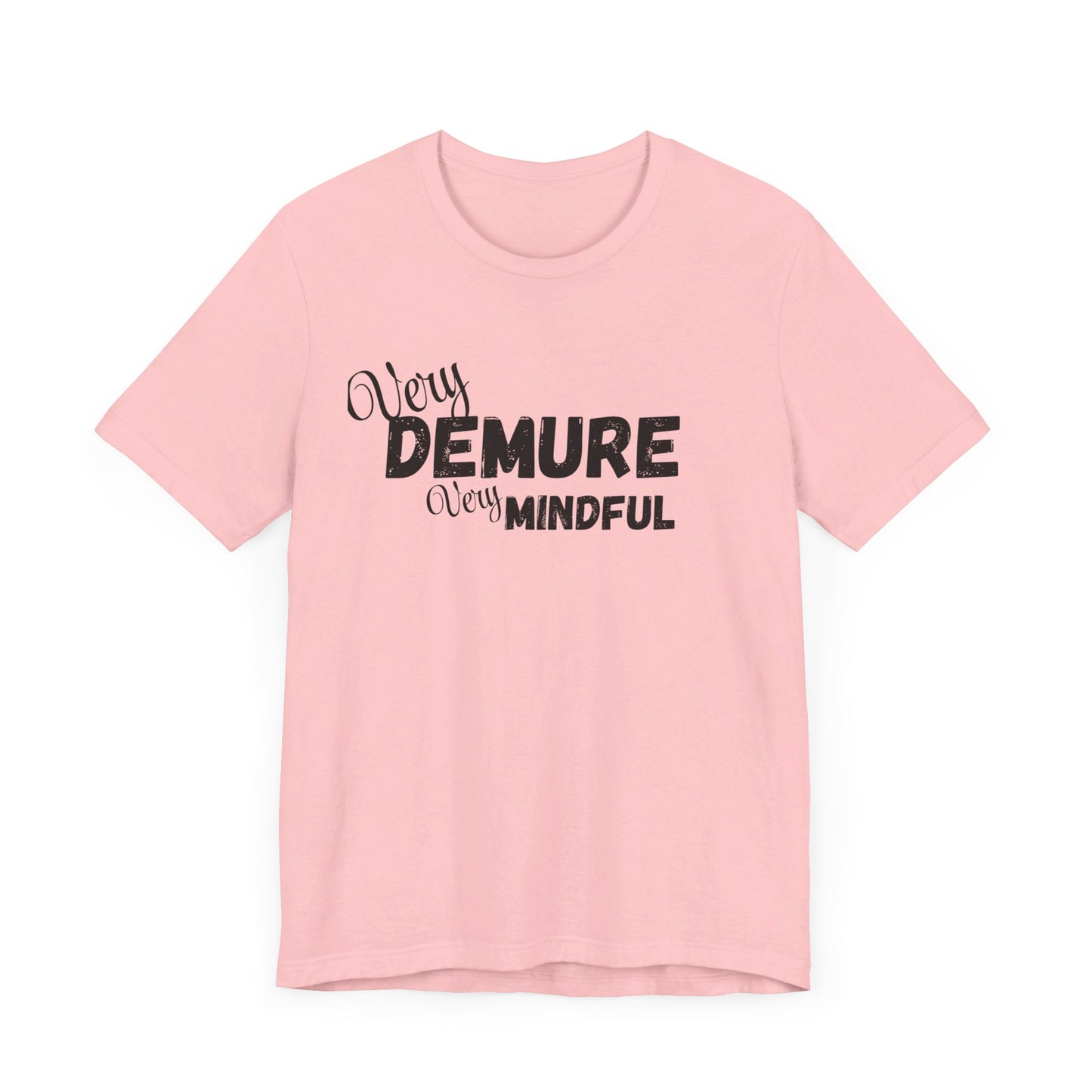 Very demure very mindful cutesy Short Sleeve Tee, tik tok trend shirt, perfect for back to school teen birthdays and Christmas