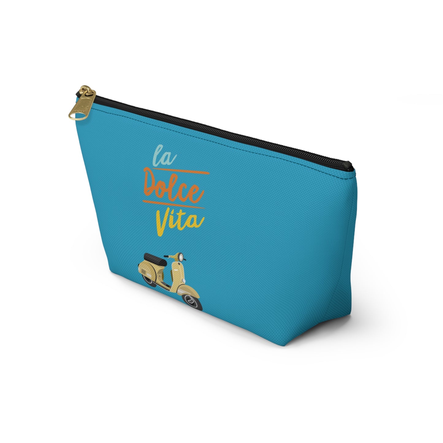La dolce vita, travel bag , destination Italy , birthday gift, makeup bag , accessory bag