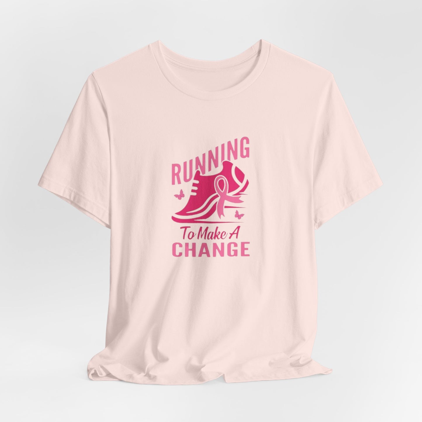 Breast cancer awareness running Unisex Jersey Short Sleeve Tee, breast cancer awareness for runners shirt