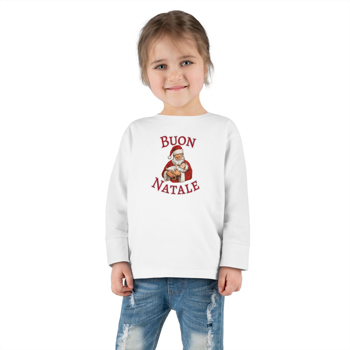 Buon Natale Santa, Toddler Long Sleeve Tee | Christmas
