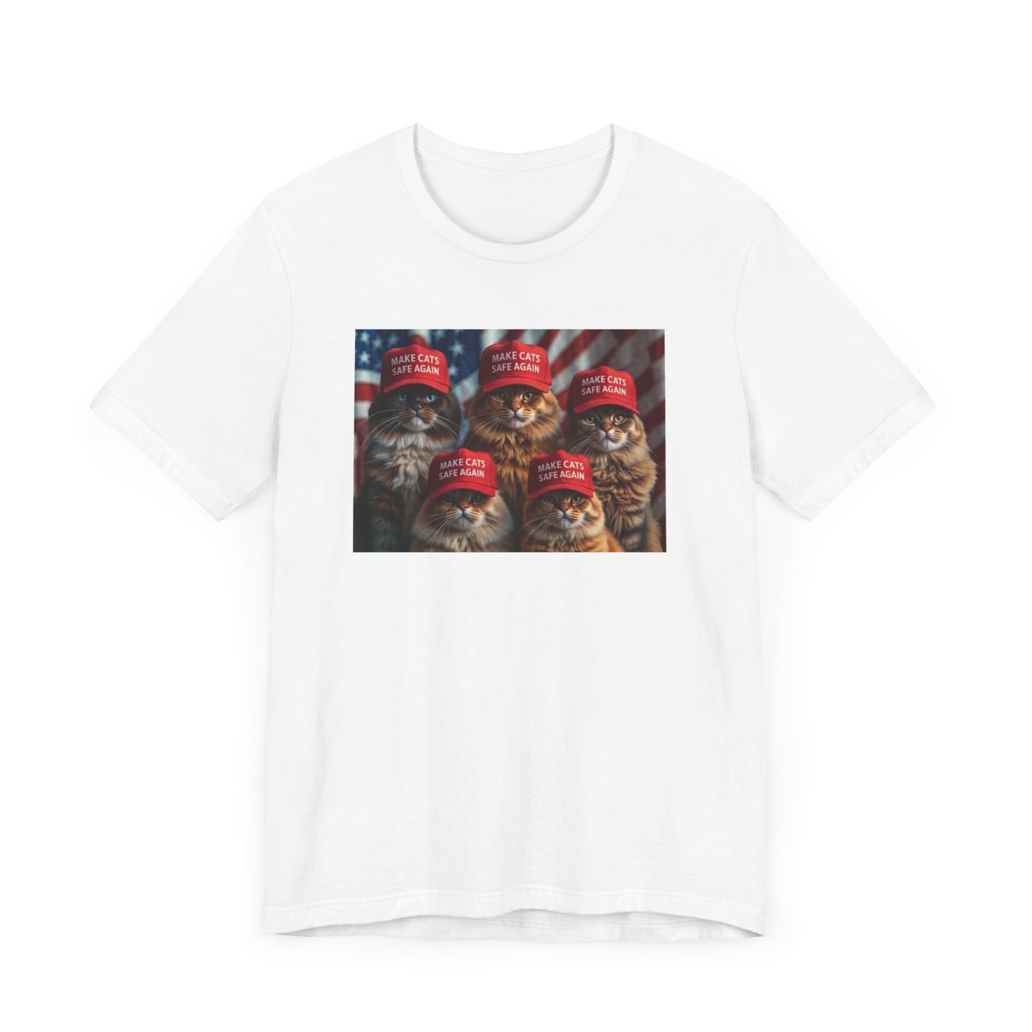 Funny Trump Make Cats Safe Again Unisex Tee, Political Cat Lover T-Shirt, Election Humor Gift, Anti-Trump Tee, Trump Supporter Gift