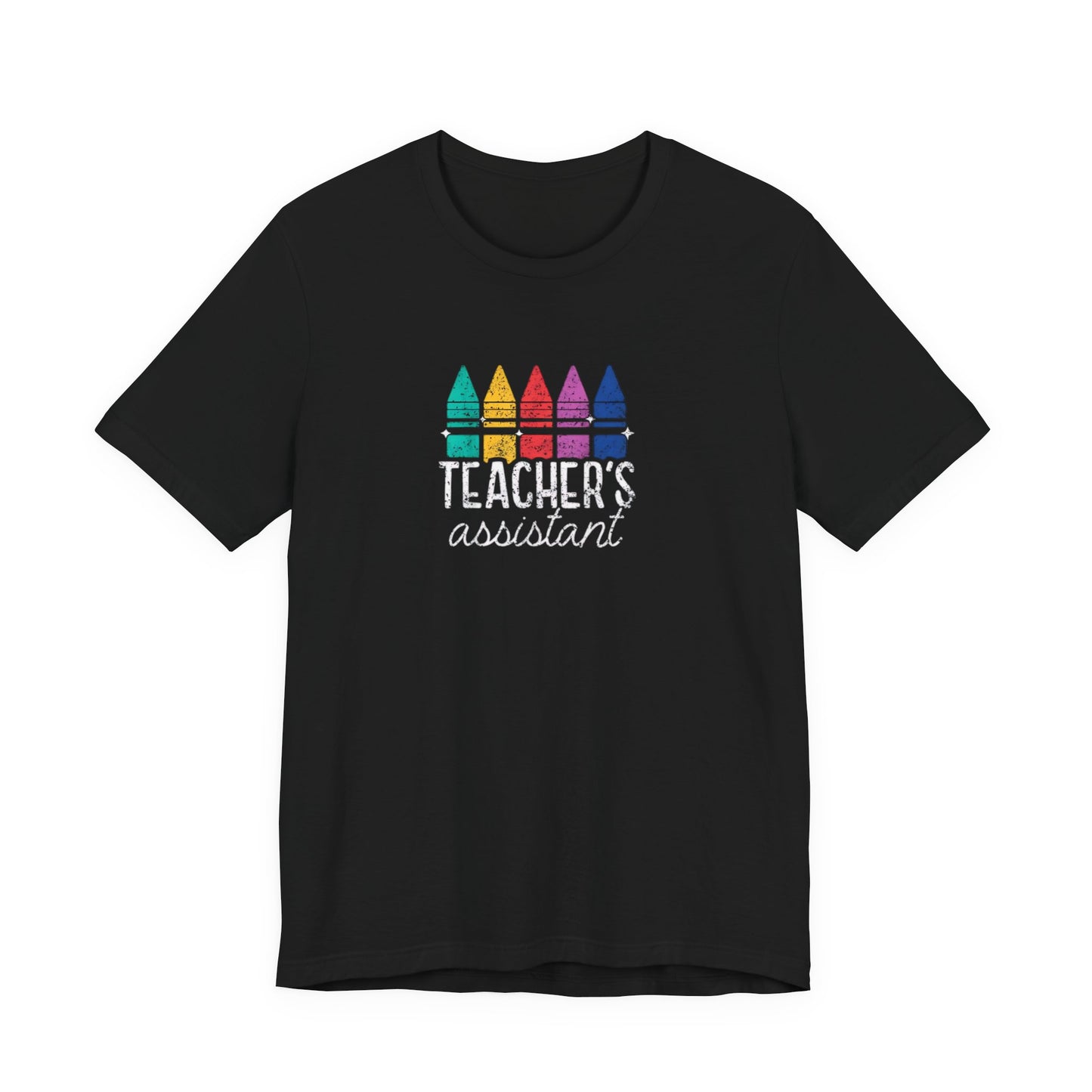 Teacher's Assistant Tee, Teacher Gift Shirt, Unisex Jersey T-Shirt, Crayon Design T-Shirt, Back to School Apparel