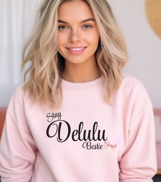 Delulu trendy middle school boy and girl Unisex Heavy Blend™ Crewneck Sweatshirt.delulu style shirt coquette .sweatshirts for boys girl birthday Christmas