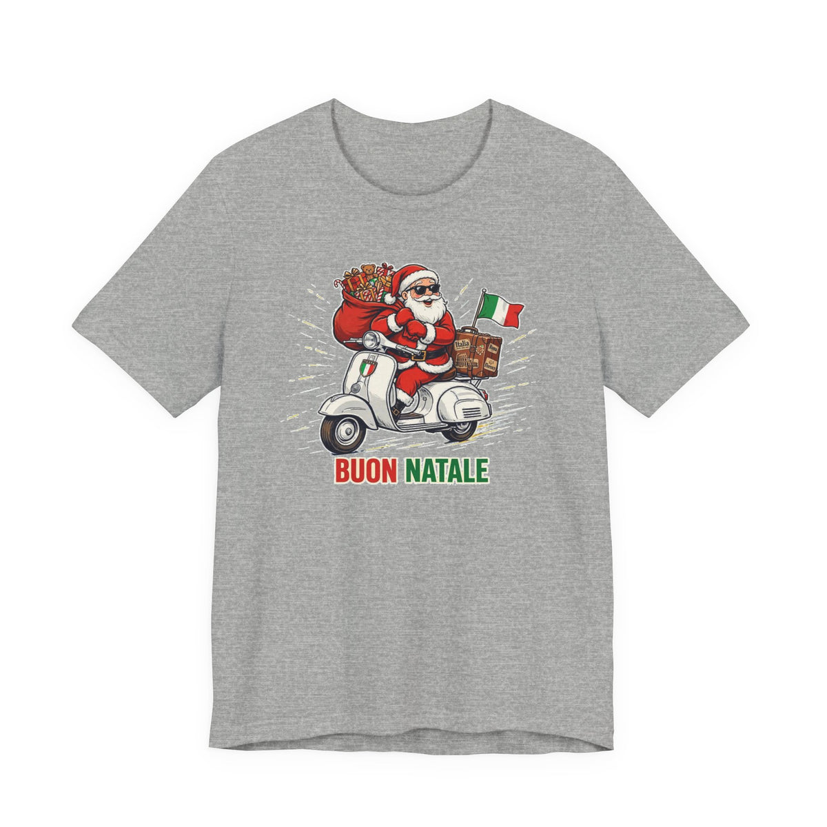 Buon Natale Scooter Santa T-Shirt — Italian Christmas Tee
