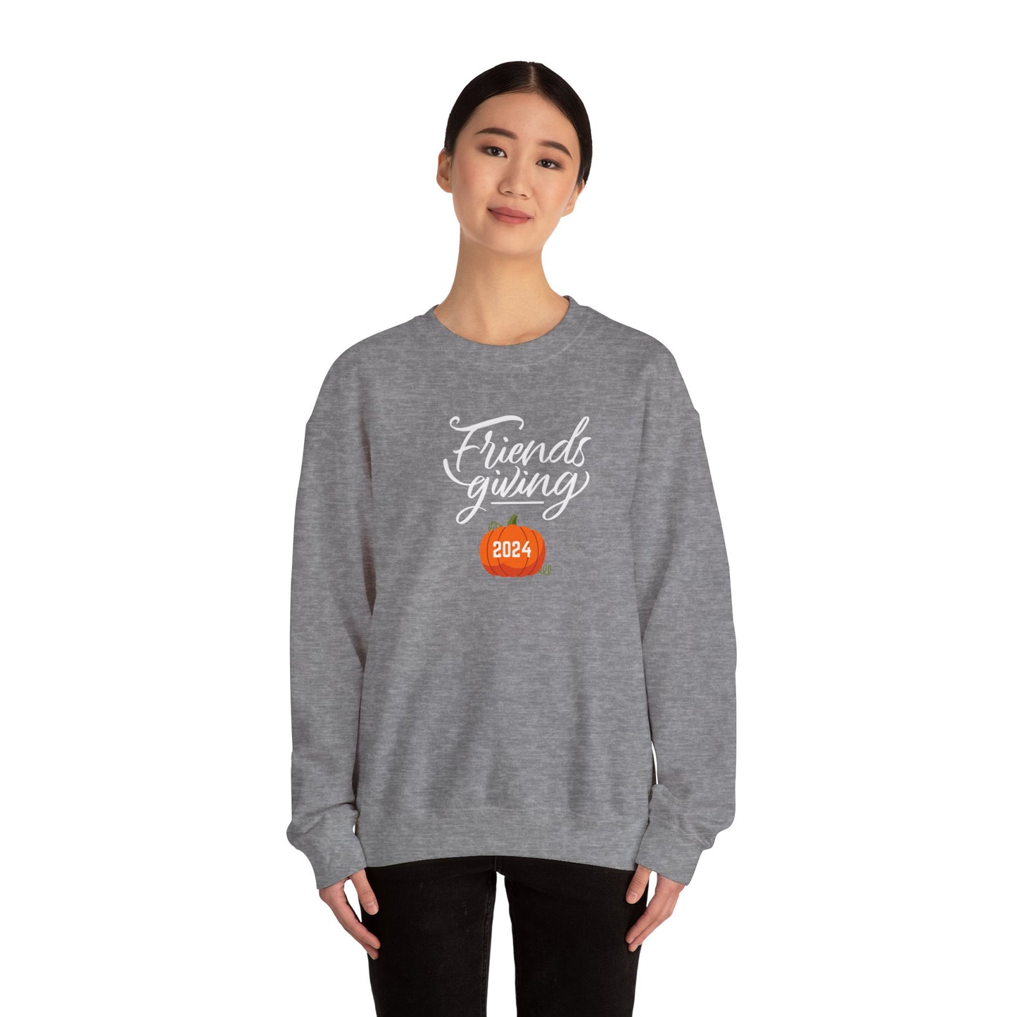 Friendsgiving 2024 Unisex Crewneck Sweatshirt, Thanksgiving Friends Party , Holiday Gathering Pullover, Fall Feast Shirt, Cozy Autumn