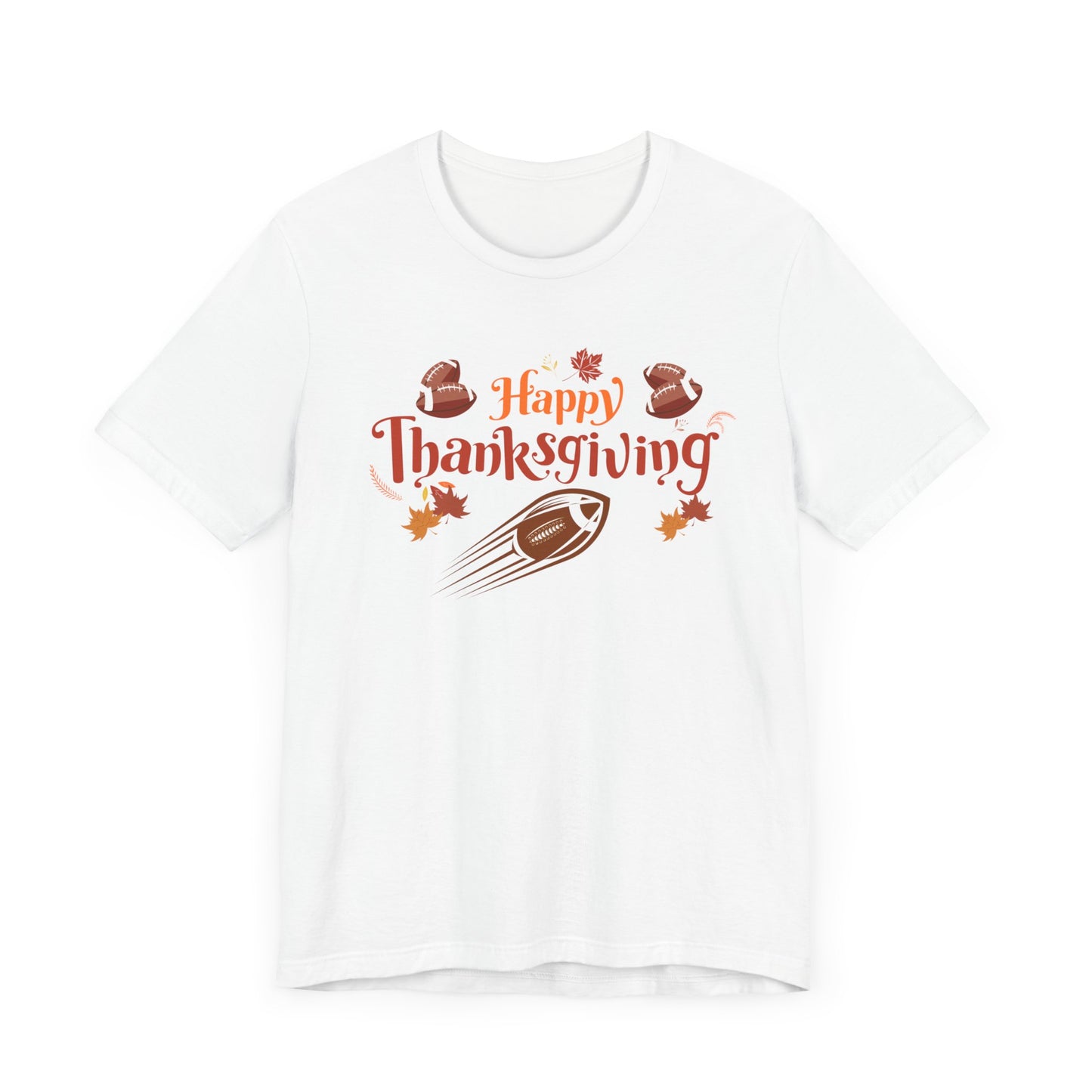 Thanksgiving Football Tee, Turkey Day Unisex Shirt, Fall Holiday Jersey, Autumn Fun Crew Neck Top, Happy Thanksgiving Apparel