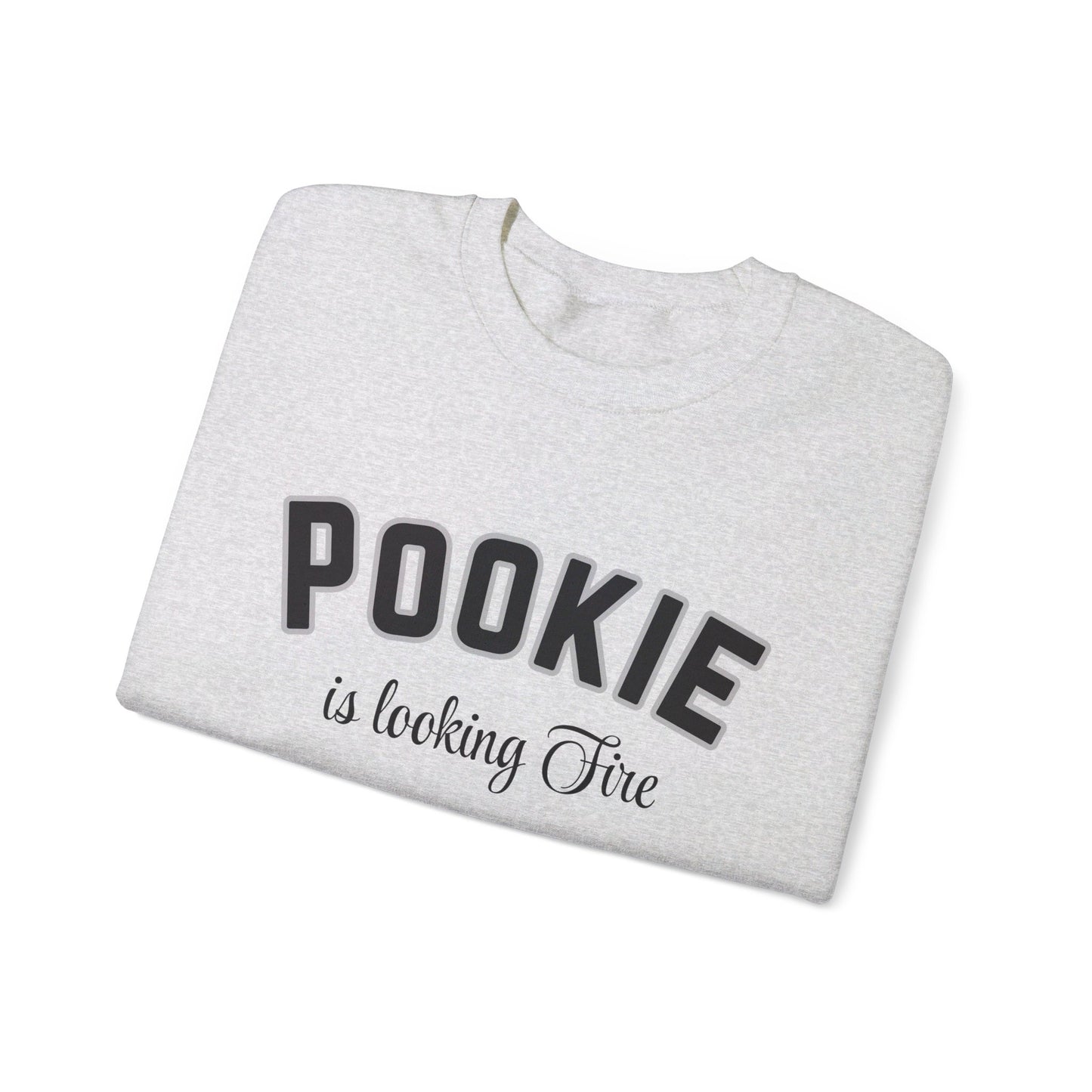 Pookie is looking fire tonight coquette shirt Unisex Heavy Blend™ Crewneck Sweatshirt, great coquette style shirt for teens back to school birthdays and Christmas sweatshirt