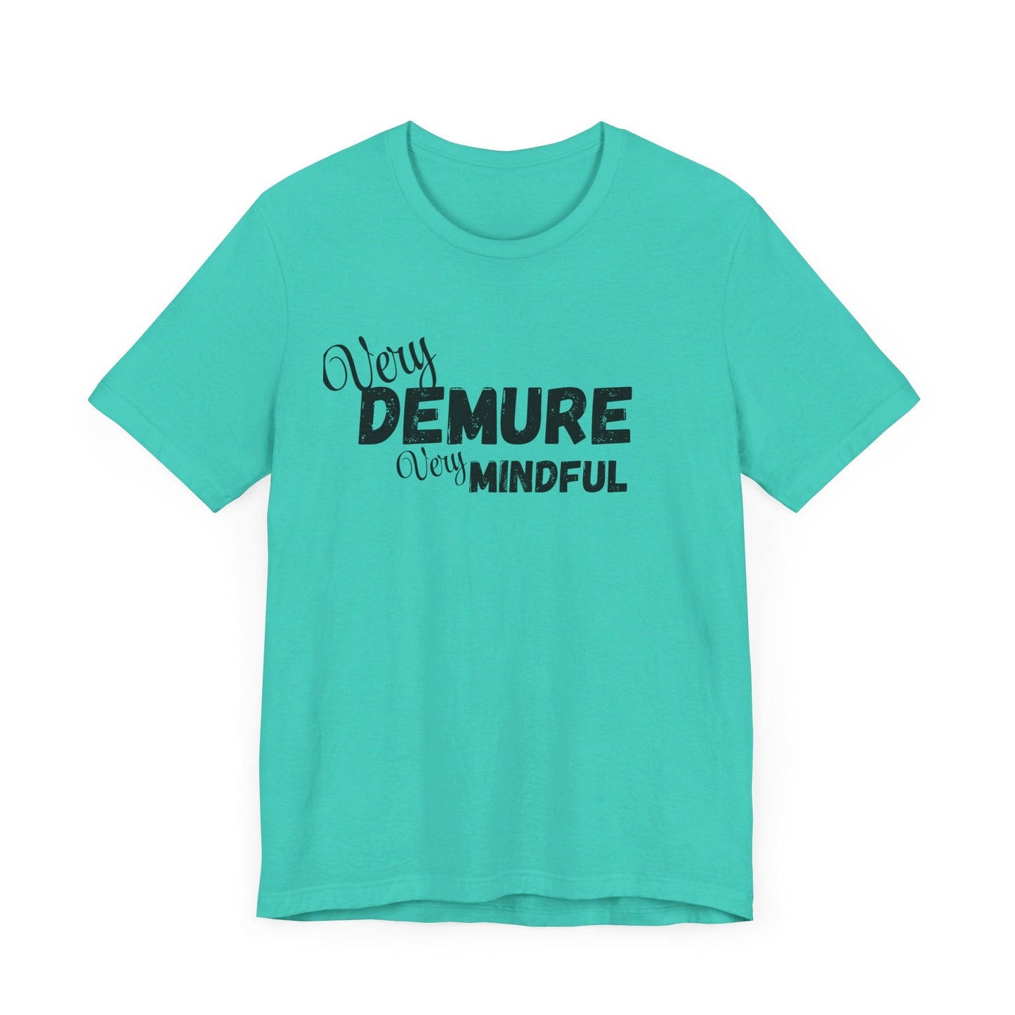 Very demure very mindful cutesy Short Sleeve Tee, tik tok trend shirt, perfect for back to school teen birthdays and Christmas
