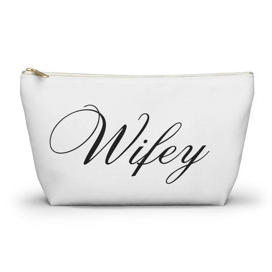 Wifey, wife , Mrs , honeymoon,makeup bag , accessory bag