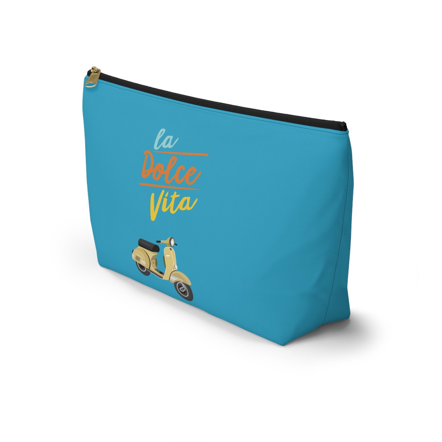 La dolce vita, travel bag , destination Italy , birthday gift, makeup bag , accessory bag