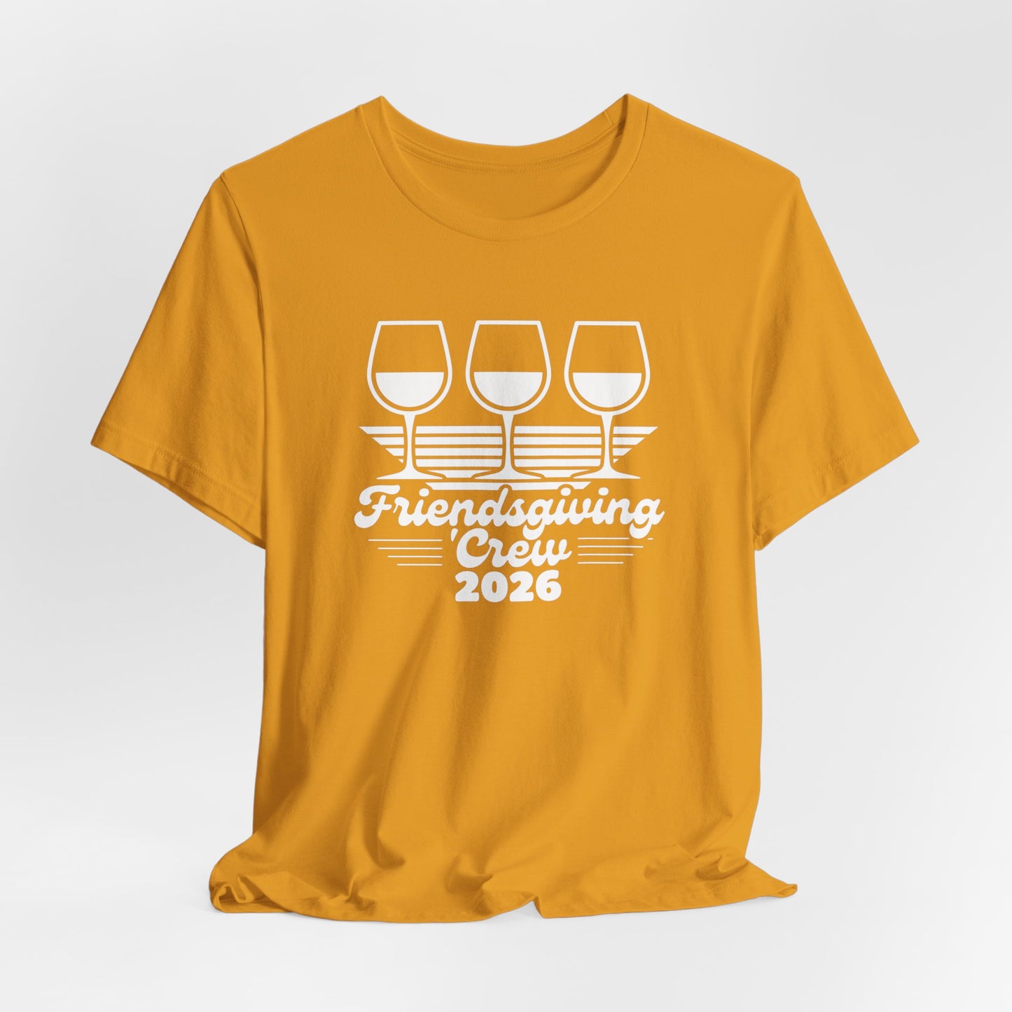 Friendsgiving Happens Wine Tasting Tee — 'Sip Happens' Glasses Graphic