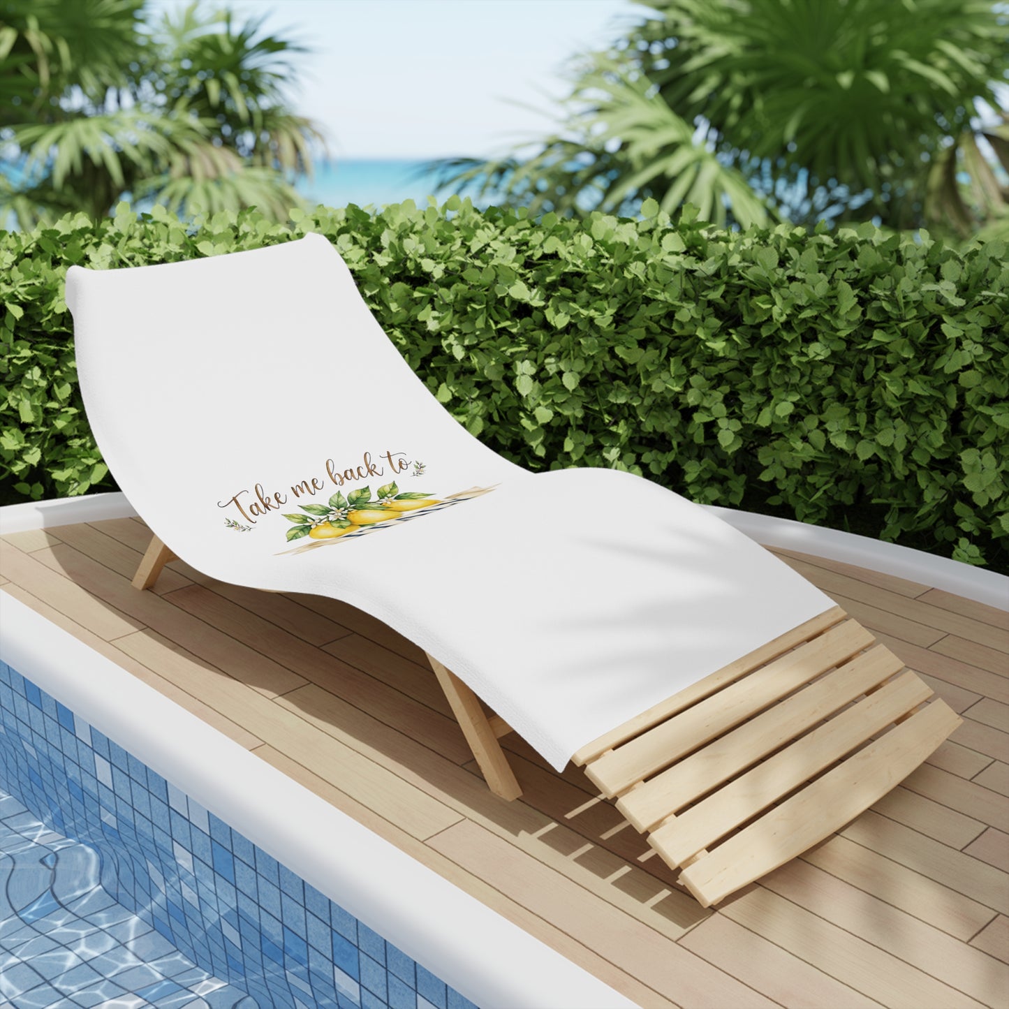 Take Me Back to Italy Lemon Beach Towel – Italian Summer Travel Towel