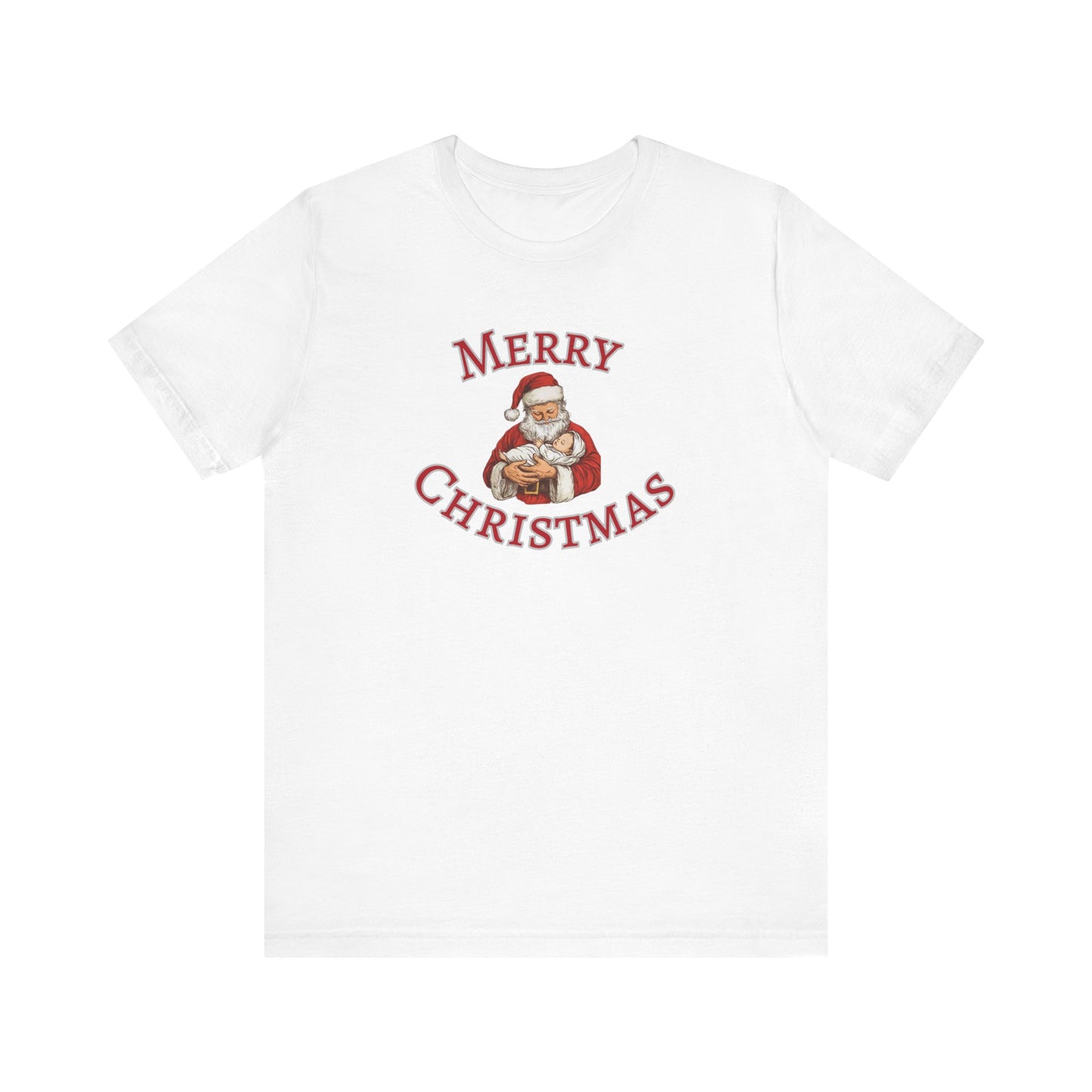 Santa Claus Illustration Merry Christmas T-Shirt | Holiday Graphic Tee