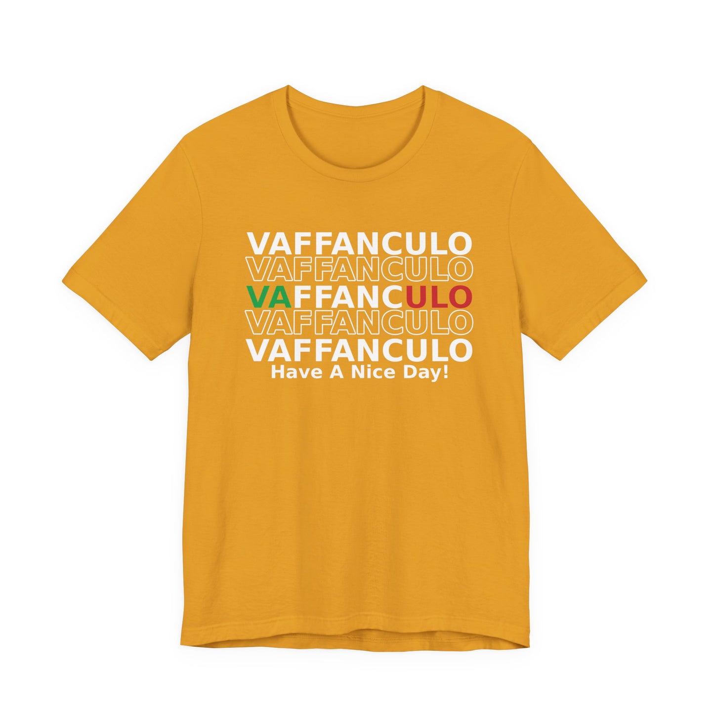 VA ULO Split-Text Tee — Minimalist Italian Flag Colors Chest T-Shirt
