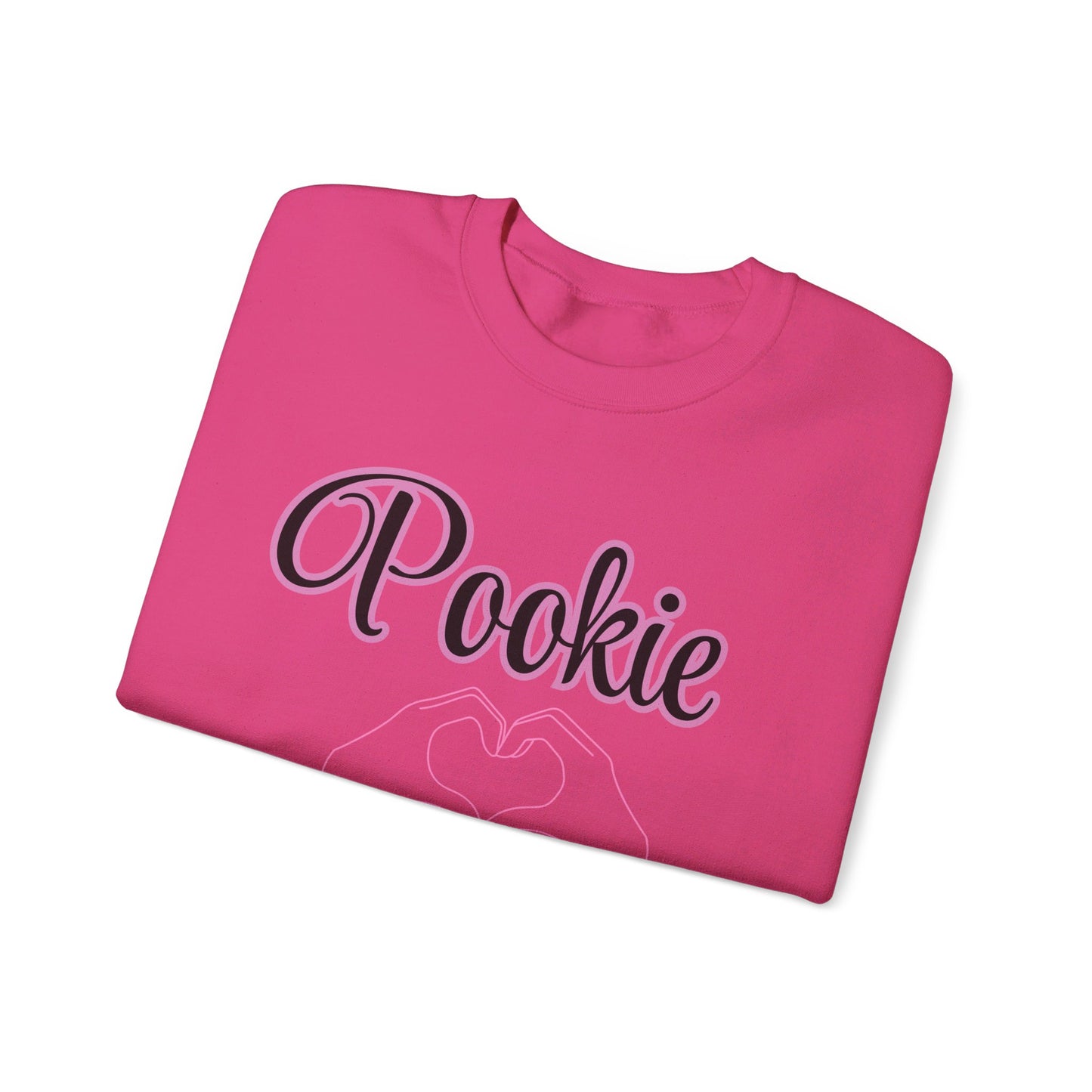 Pookie coquette heart hands shirt Unisex Heavy Blend™ Crewneck Sweatshirt, great coquette style shirt for teens back to school birthdays and Christmas sweatshirt