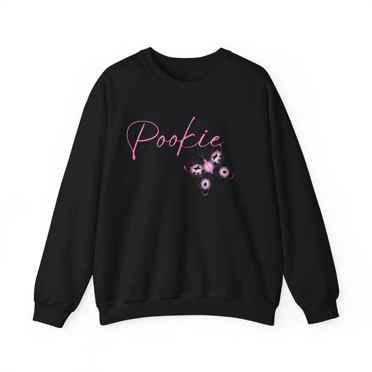 Pookie coquette butterfly shirt Unisex Heavy Blend™ Crewneck Sweatshirt, great coquette style shirt for teens back to school birthdays and Christmas sweatshirt