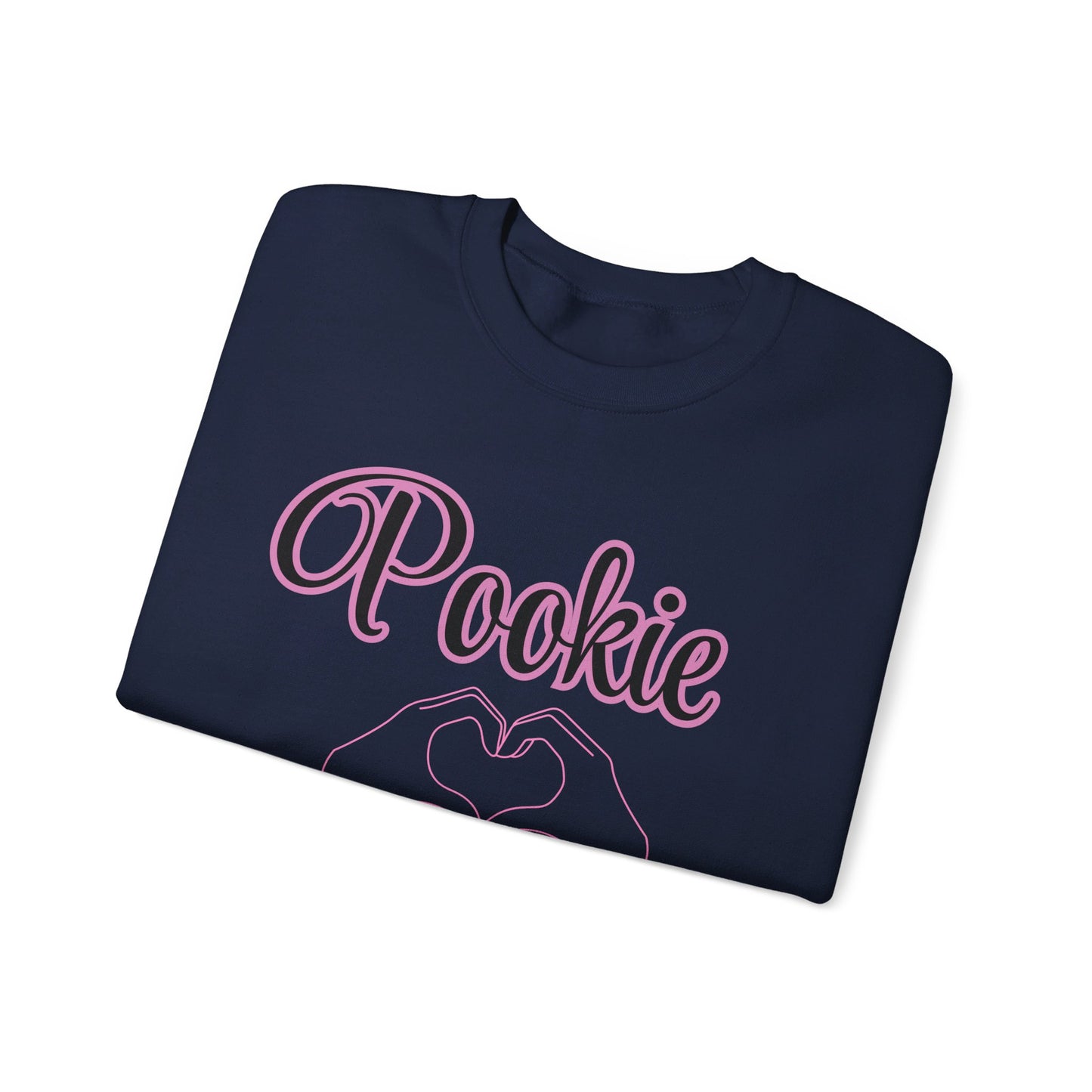Pookie coquette heart hands shirt Unisex Heavy Blend™ Crewneck Sweatshirt, great coquette style shirt for teens back to school birthdays and Christmas sweatshirt