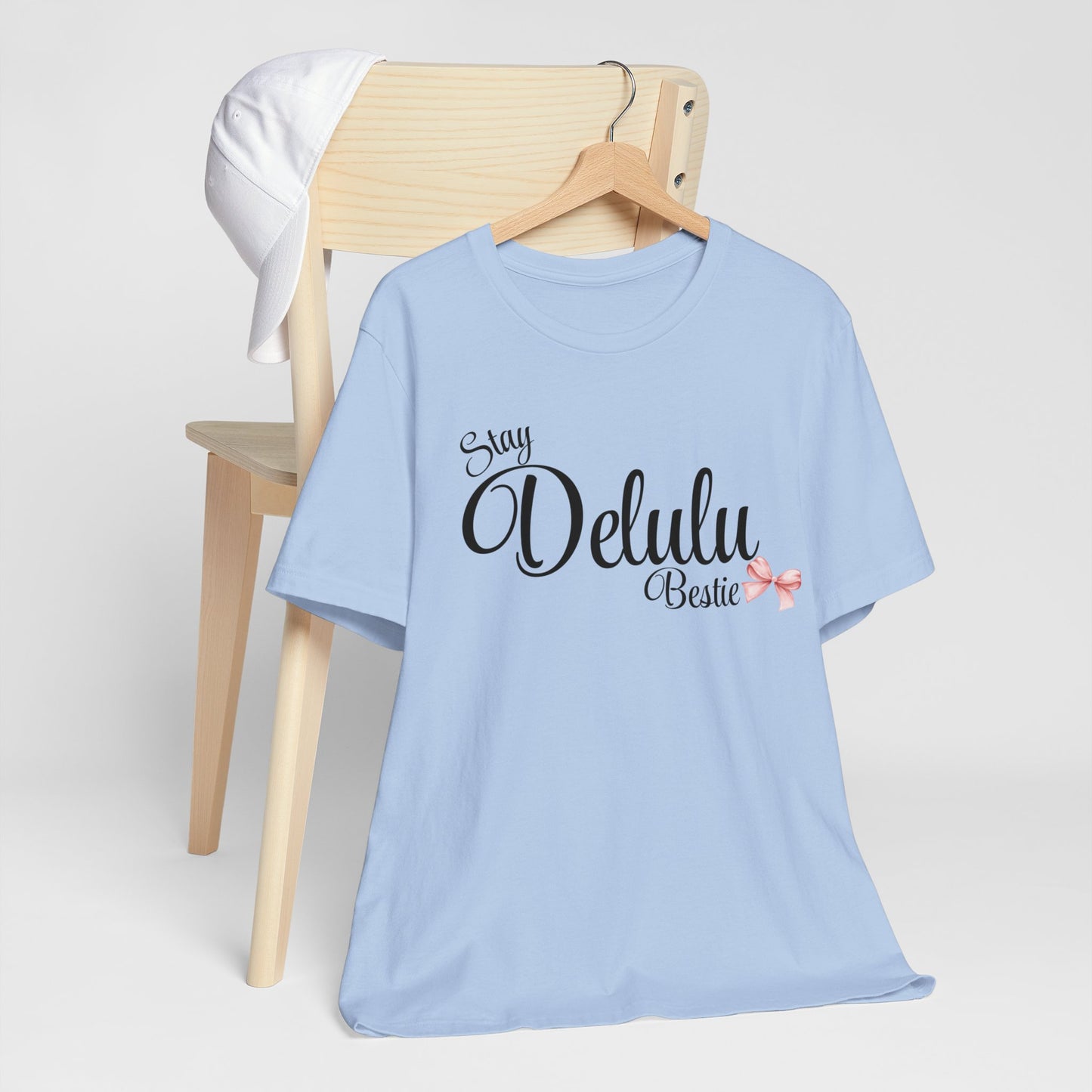 Delulu state of mind Unisex Jersey Short Sleeve Tee. Back to school shirt for middle school best friend shirts, stay Delulu besties