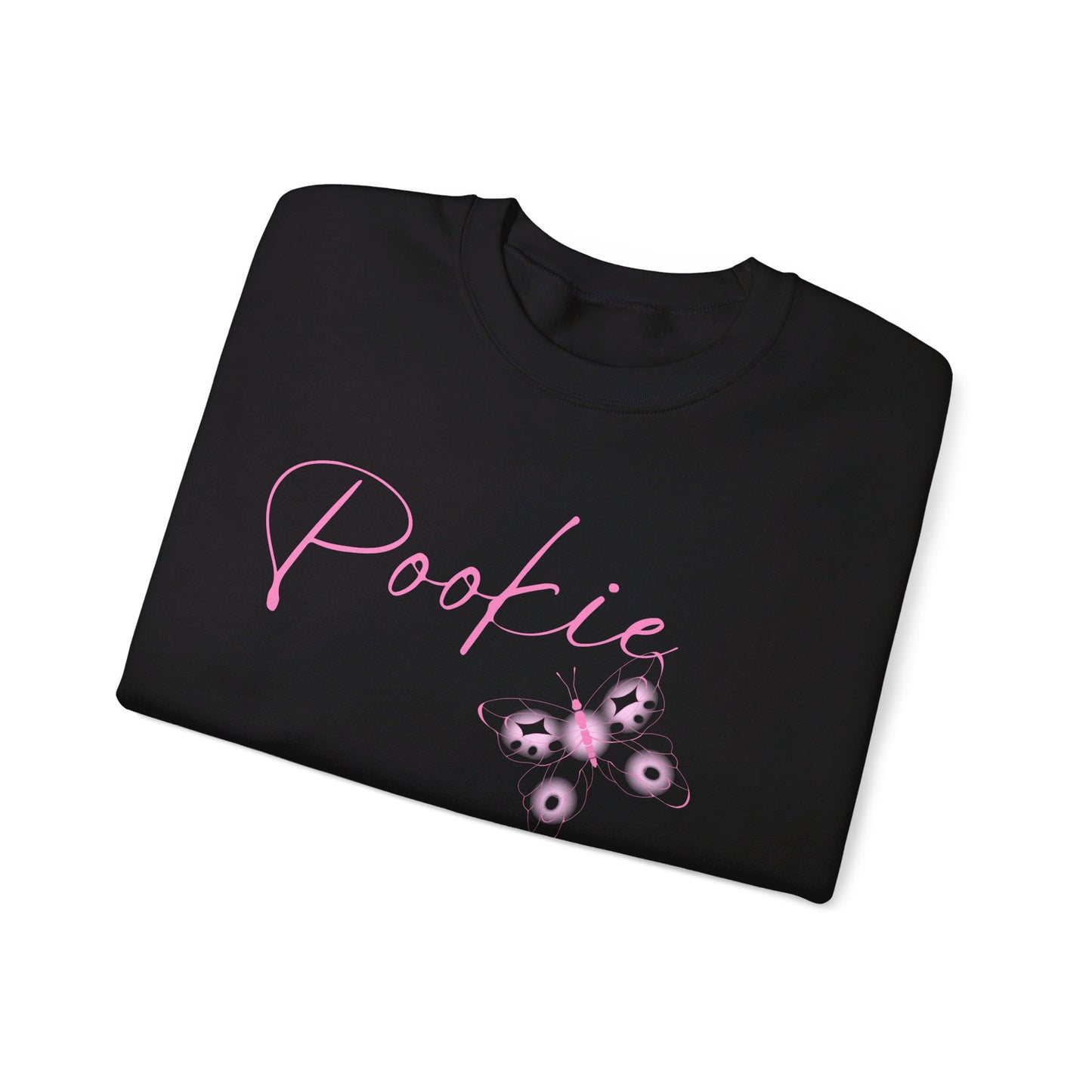 Pookie coquette butterfly shirt Unisex Heavy Blend™ Crewneck Sweatshirt, great coquette style shirt for teens back to school birthdays and Christmas sweatshirt