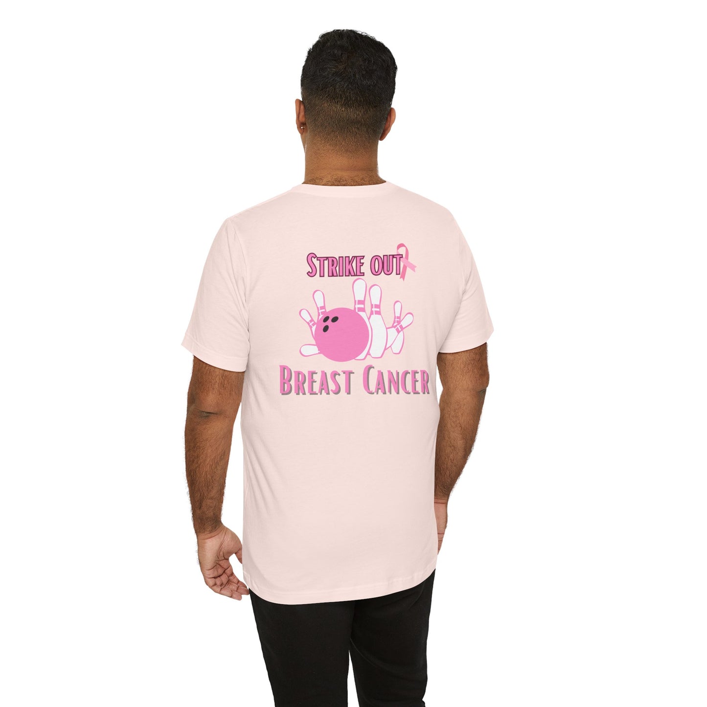 Breast cancer awareness bowling Unisex Jersey Short Sleeve Tee, bowling shirt groups breast cancer awareness, matching bowling  team shirts