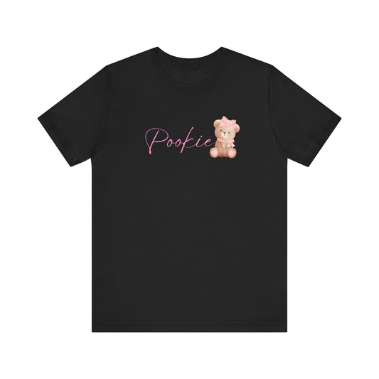Pookie bear coquette style Unisex Jersey Short Sleeve Tee, great shirt for teens, birthdays, Christmas, and back to school