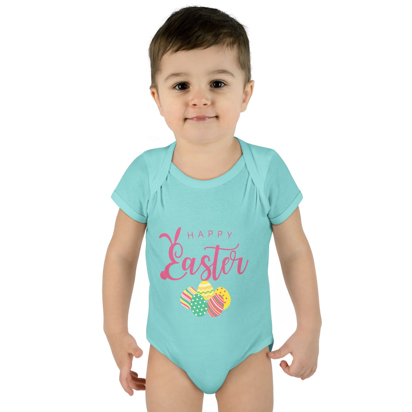 Happy Easter Infant Bodysuit, Cute Baby Outfit, baby first Easter, matching family shirts, Toddler Apparel, Newborn Easter Shirt