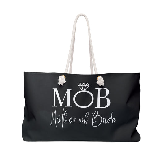 Mother of Bride Weekender Bag, overnight bridal party bag, wedding party gift bags, sister tote bag, mob, groom gifts