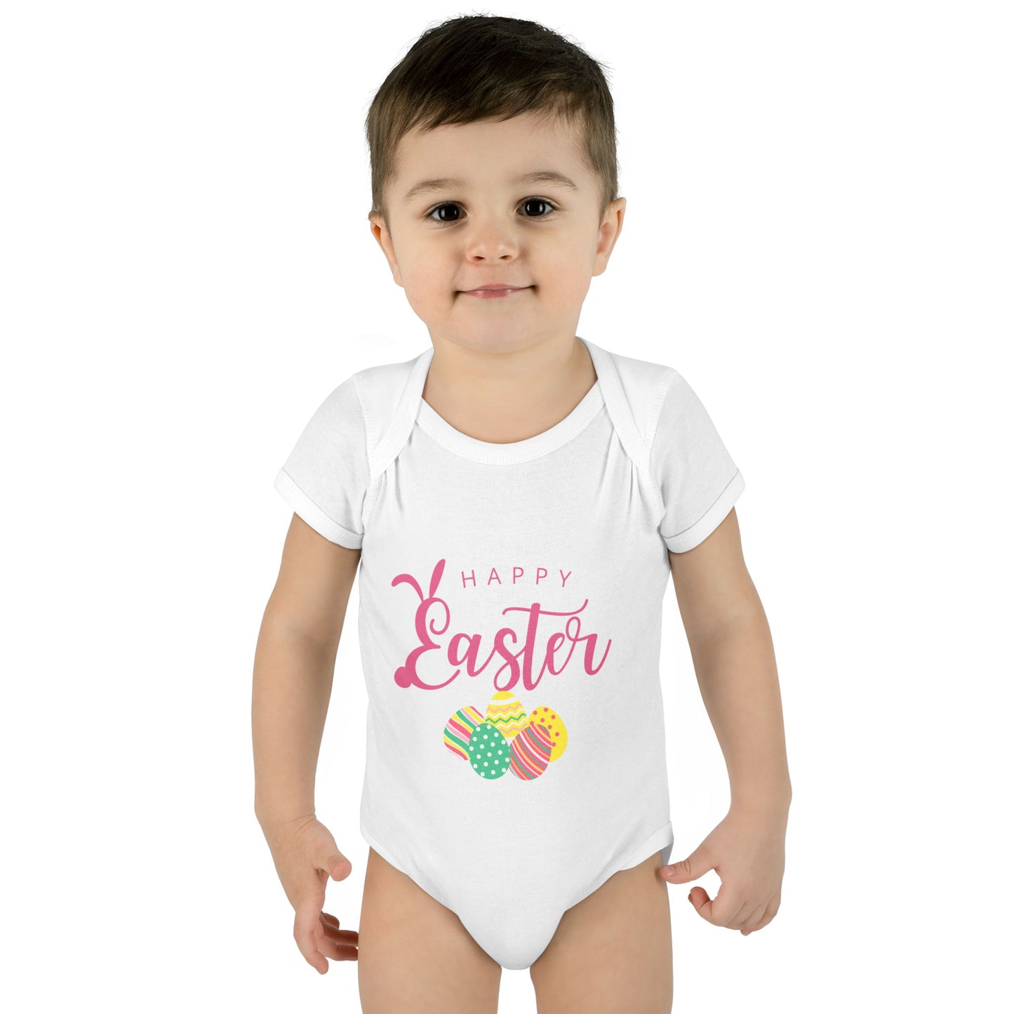 Happy Easter Infant Bodysuit, Cute Baby Outfit, baby first Easter, matching family shirts, Toddler Apparel, Newborn Easter Shirt