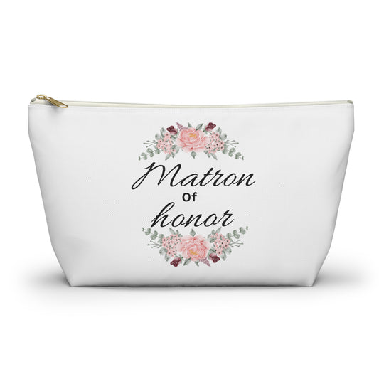 Matron of honor , wedding favor, toiletry bag , makeup bag , accessory bag , Matron of honor bridal gift bag , wedding party
