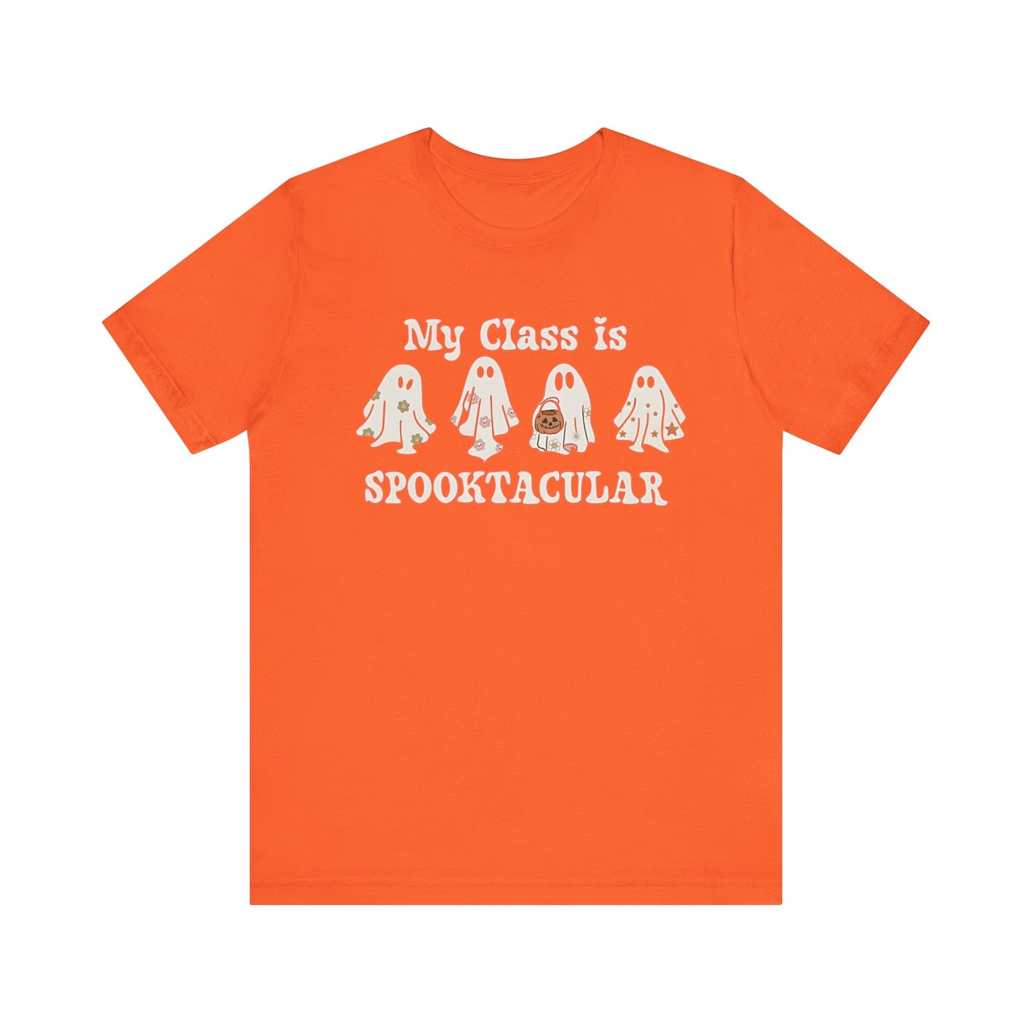 Teachers spooky class patch, Unisex Jersey Short Sleeve Tee, I teach cutest pumpkins in the patch shirt for teacher, Halloween shirts. Men and women teacher shirts