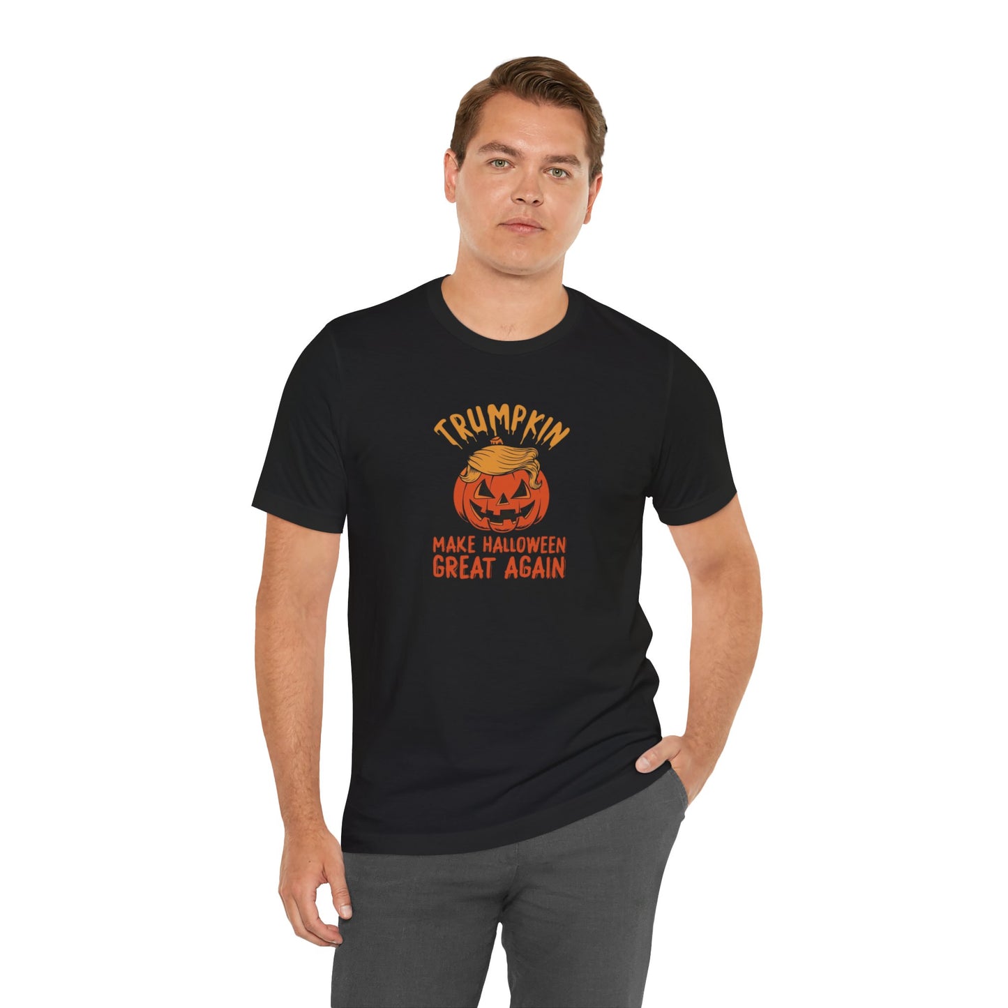Trump Kin Funny Halloween Unisex Tee Shirt, Halloween Costume Idea, Political Humor Apparel, Trump Supporter Gift, Short Sleeve Tee