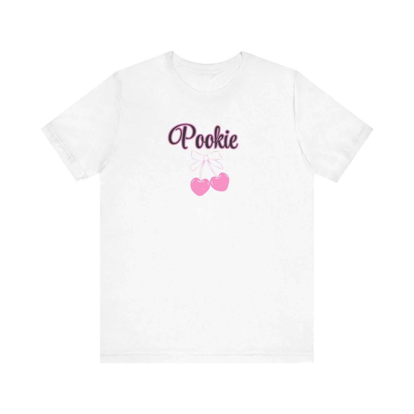 Pookie coquette style cherries Unisex Jersey Short Sleeve Tee, great shirt for teens, birthdays, Christmas, and back to school