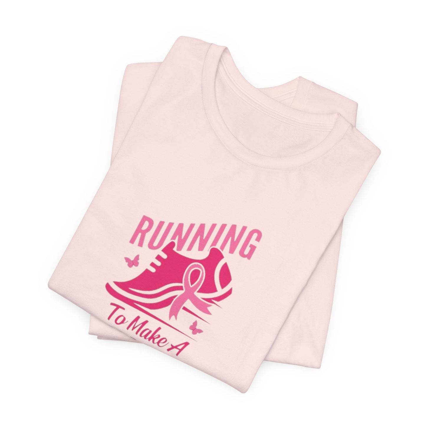 Breast cancer awareness running Unisex Jersey Short Sleeve Tee, breast cancer awareness for runners shirt