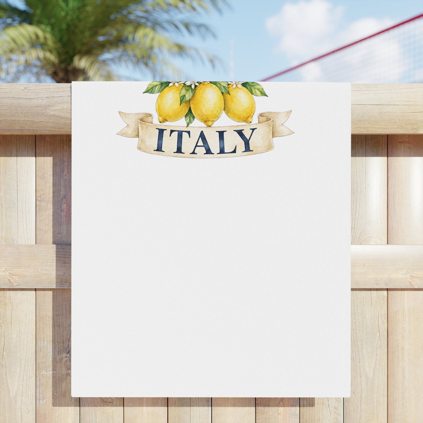Take Me Back to Italy Lemon Beach Towel – Italian Summer Travel Towel