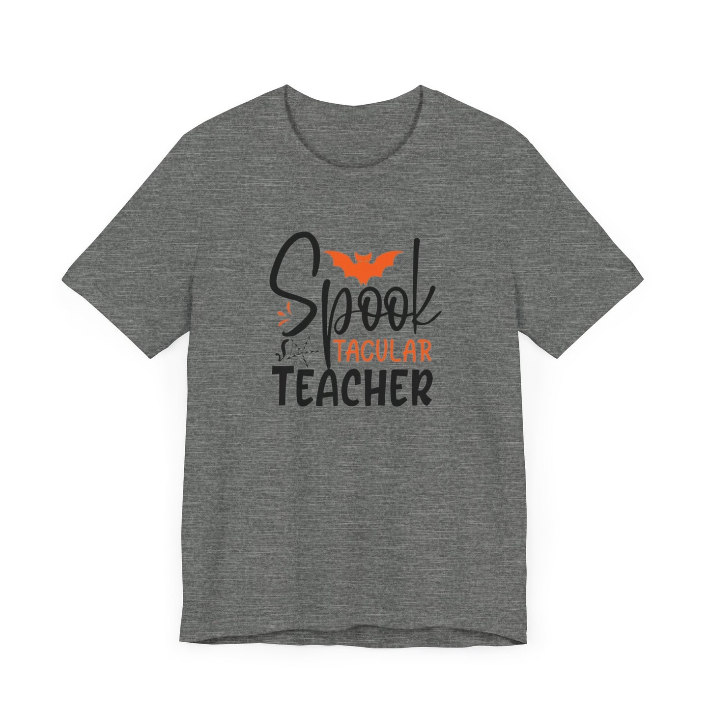 Teachers Halloween pumpkin, patch, Unisex Jersey Short Sleeve Tee, spectacular teacher, teacher, Halloween shirts