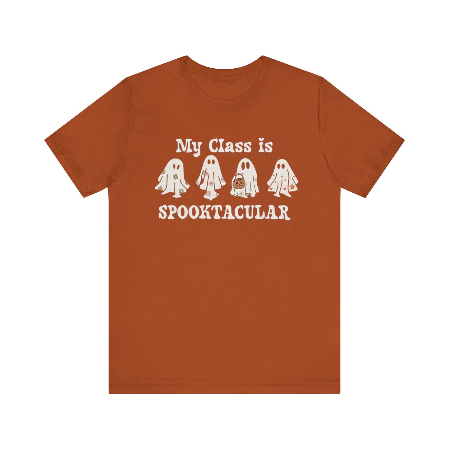 Teachers spooky class patch, Unisex Jersey Short Sleeve Tee, I teach cutest pumpkins in the patch shirt for teacher, Halloween shirts. Men and women teacher shirts