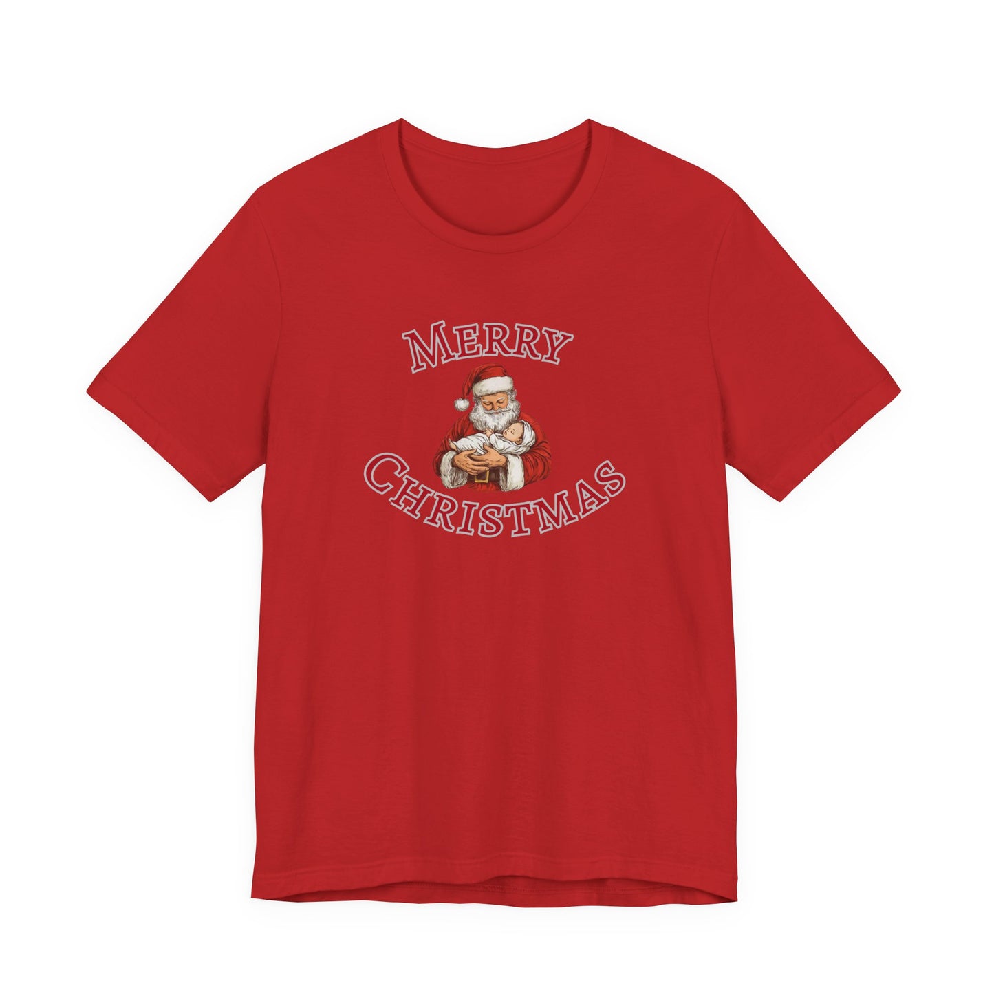 Santa Claus Illustration Merry Christmas T-Shirt | Holiday Graphic Tee