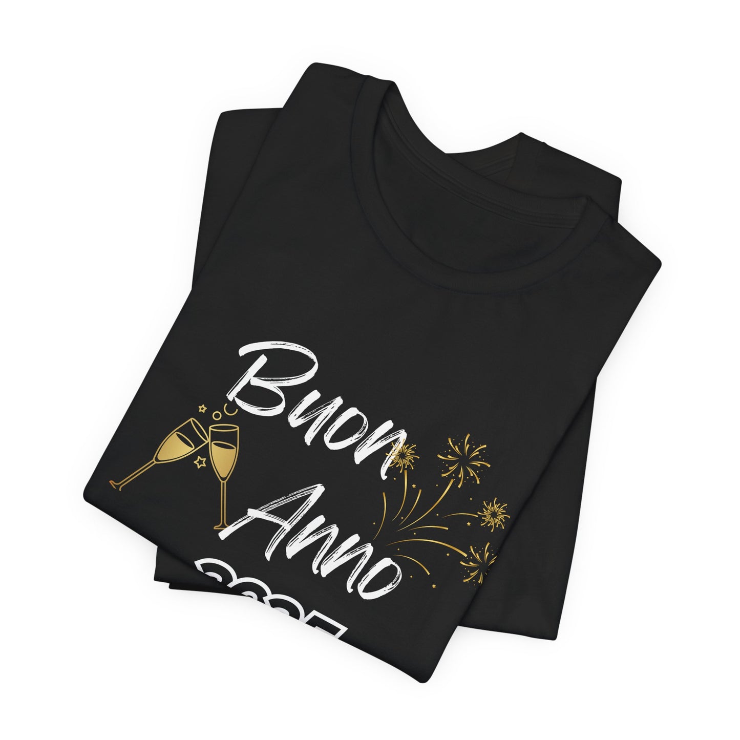 Italian Buon Anno Happy New Year Unisex Tee Shirt, T-Shirt, Top, Clothing, Apparel, Gift
