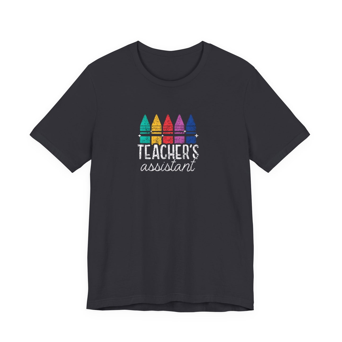 Teacher's Assistant Tee, Teacher Gift Shirt, Unisex Jersey T-Shirt, Crayon Design T-Shirt, Back to School Apparel