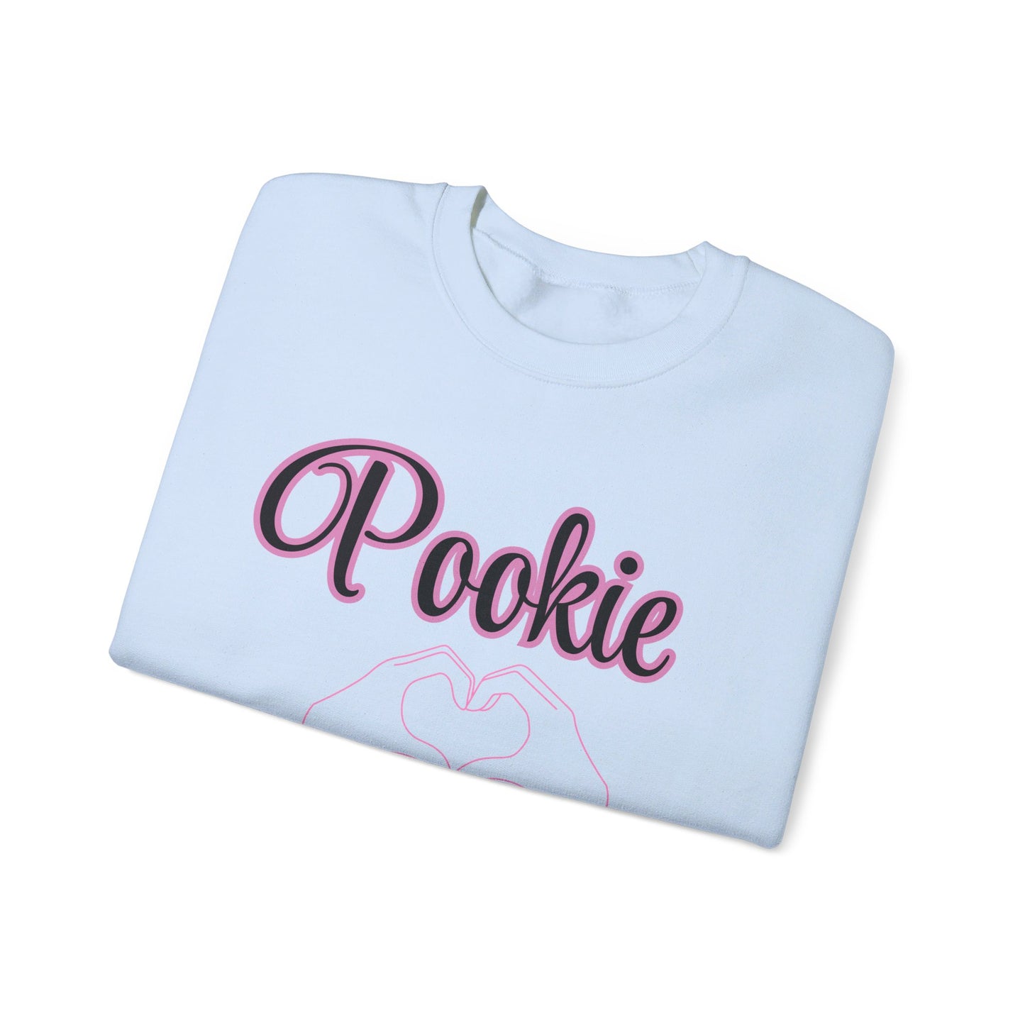 Pookie coquette heart hands shirt Unisex Heavy Blend™ Crewneck Sweatshirt, great coquette style shirt for teens back to school birthdays and Christmas sweatshirt